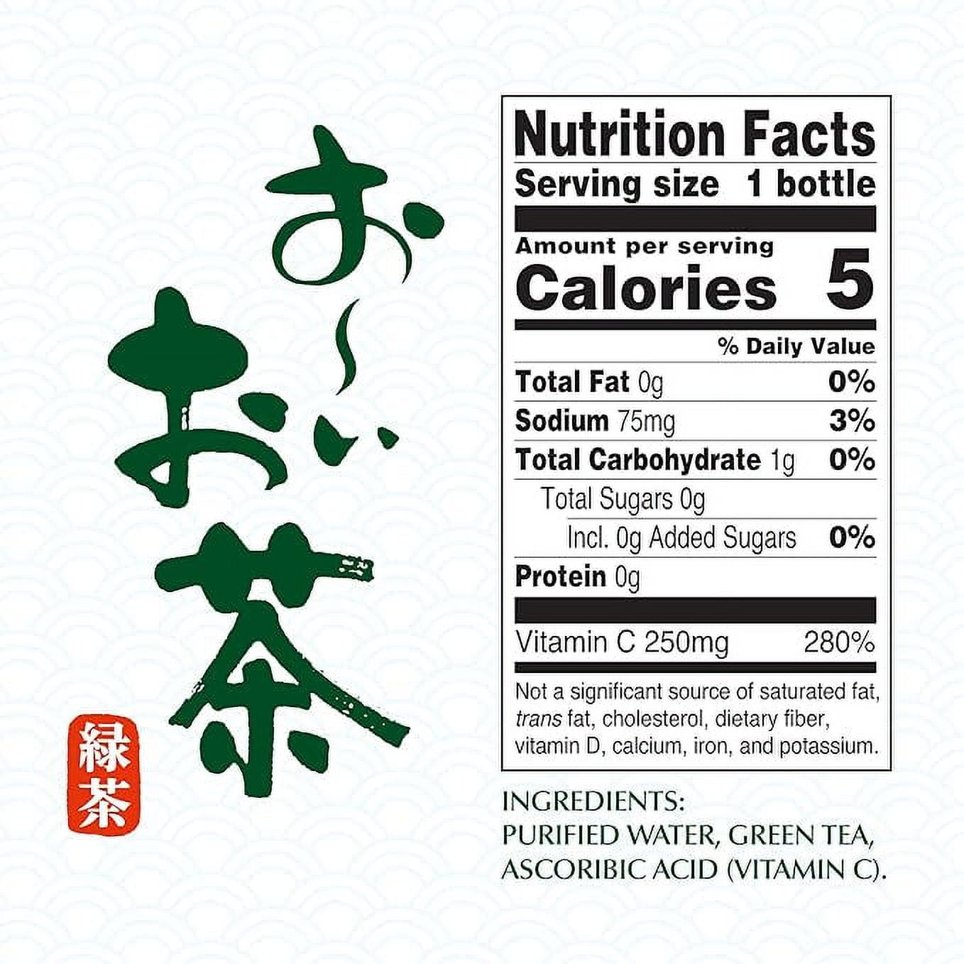 (12 pack) Ito En Oi Ocha Green Tea, Unsweetened Bottled Tea, 16.9 fl oz, 12 pack