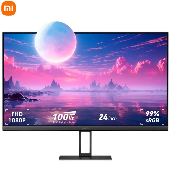 Xiaomi 24-inch 100Hz Ultra-Thin 7.5mm IPS Computer Monitor with 178° Wide View & Wall Mount, 1080p Desktop Display