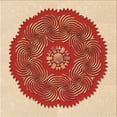 thumbnail image 1 of Ahgly Company Tapis d'Intérieur Lavable en Machine Carré Rouge Transitionnel, 7 Pieds Carré, 1 of 7
