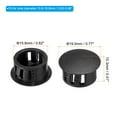 thumbnail image 2 of Uxcell 16mm 5/8" Plastic Hole Plugs, Flush Type Round Hole Cover Snap in Locking Hole Tube, Black 60Pcs, 2 of 6