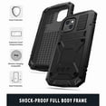 thumbnail image 4 of Dteck iPhone 13 Mini Metal case with Kickstand Screen Protector Case Sturdy Military Armor Durable Full Body Heavy Duty Shockproof Drop Tested Outdoor Case for iPhone 13 Mini (Black), 4 of 7