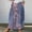 Navy, variant on WXLWZYWL Women Flowy Maxi Skirt Floral Print Fall Casual Boho High Elatic Waist Loose Long Skirt with Pockets