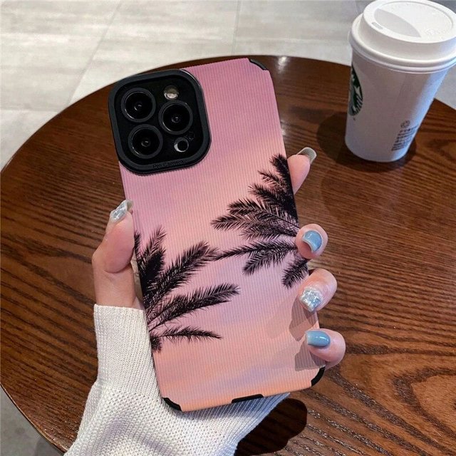 Funda de teléfono Art Sea para iPhone 14, 13 Pro Max, 11, 12 Pro, 7, 8 Plus, X, XS, Max, XR, a prueba de golpes, estilo de rayas, funda trasera suave de moda