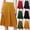 Yellow, variant on PUMISAS High Waisted Pleated Skirts For Women Comfortable Elastic Waist Skirts Casual Loose Mid-Length Skirts Summer Solid Color Knit Skirts