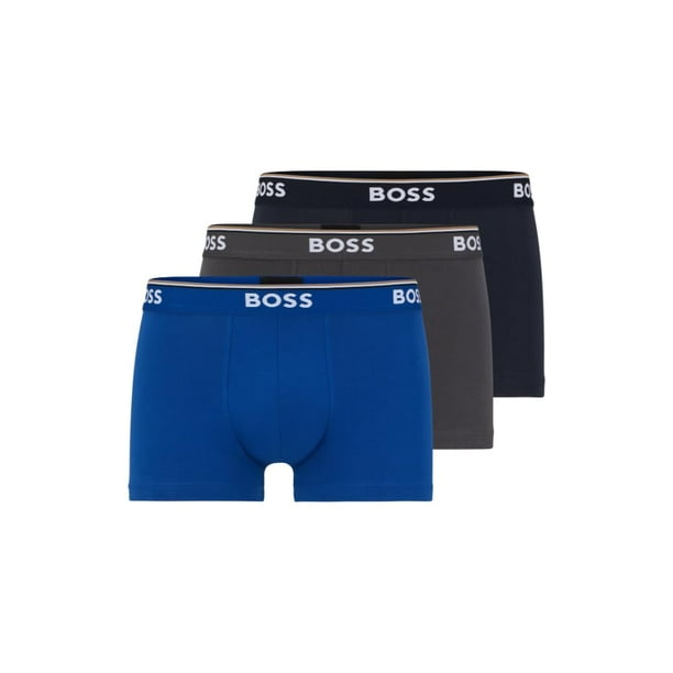 Trusa BOSS Hugo para Hombre Paquete de 3 Algodón/Elastano Azul Verdadero Talla L