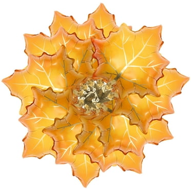COSMOBETTY 10Pcs Festival Balloon Prop Foil Maple Leaf Balloons For Guests Fall Theme Parties