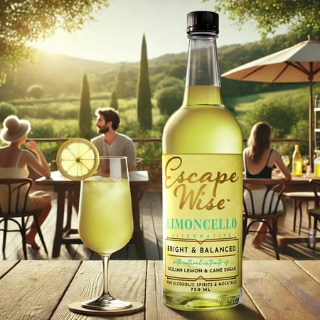 ESCAPE WISE Limoncello Liqueur Non-Alcoholic 750ML | World Leading Developer of NA Spirits