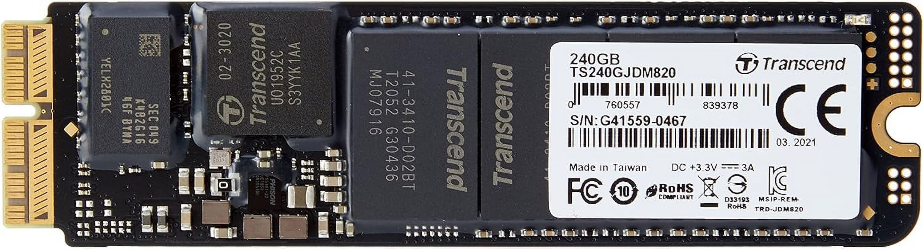 Transcend 240GB JetDrive 820 PCIe Gen3 x2 Solid State Drive