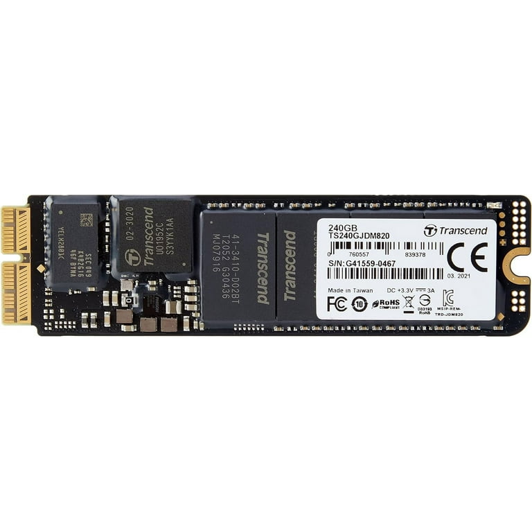 Transcend 240GB JetDrive 820 PCIe Gen3 x2 Solid State Drive