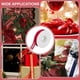 thumbnail image 5 of Cinta roja de 20 yardas con borde de alambre, cinta transparente de 1 pulgada con borde de satén para envolver regalos, bodas, cumpleaños, fiestas, manualidades y arreglos florales., 5 of 9