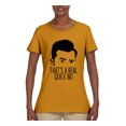 thumbnail image 2 of That's a Real Quick No David TV Quote Pop Culture Womens Graphic T-Shirt, Gold, 3XL, 2 of 3