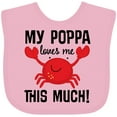 thumbnail image 3 of Inktastic My Poppa Loves Me Childs Crab Boys or Girls Baby Bib, 3 of 4