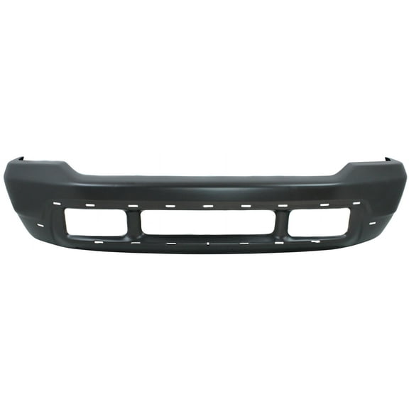 Bumper Compatible with FORD EXCURSION 2000-2004/F-SERIES SUPER DUTY 1999-2004 Gray with Pad (Upper Valance) and Lower Valance Holes