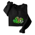 thumbnail image 4 of Charella Sweatshirts for Women St Patricks Day Decorations Long Sleeve Crewneck Tops 2024 Trendy T-shirt,Black,XL, 4 of 5