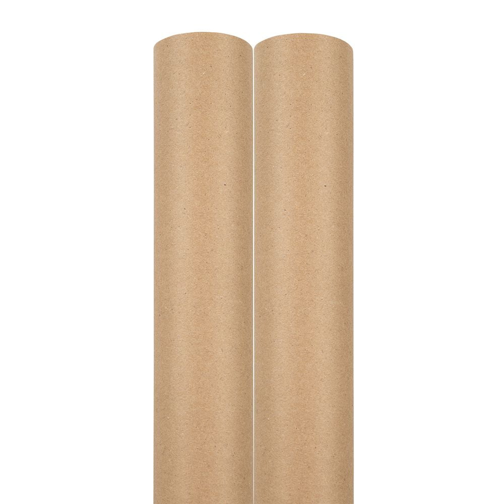 JAM Paper Gift Wrap, Kraft Wrapping Paper, 37.5 Sq. Ft, Brown Kraft Recycled, Solid Brown, Perfect for Any Occasion