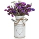 thumbnail image 1 of Jarrón decorativo de estilo rústico con estampado en forma de corazón de lata de leche galvanizada, estilo shabby chic de tamaño pequeño para estilo rústico francés, usos múltiples para decoración, 1 of 7
