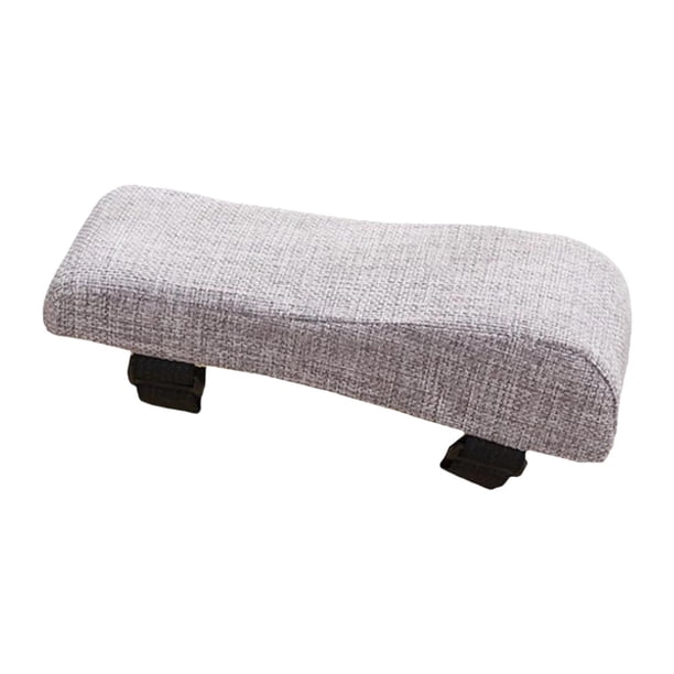 Almohadilla para reposabrazos de silla de oficina, diseño ergonómico, esponja de alta densidad, universal, lavable. Gris claro