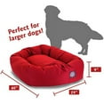 thumbnail image 2 of Majestic Pet Poly/Cotton Bagel Pet Bed for Dogs, Calming Dog Bed Washable, Large, Red, 2 of 6