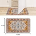 thumbnail image 6 of Retro Door Mat, 17 X 30 Inch Bohemian Orange Patterned Carpet Welcome Doormat Decorative Home Floor Mat, Non Slip Rubber Back and Strong Water Absorption for Outdoor Indoor Entrance Decor, 6 of 6