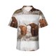thumbnail image 1 of Fotbe Yak Camisa Hawaiana para Hombre Unisex – Camisa Casual de Verano con Botones de Manga Corta de Algodón y Lino,Large, 1 of 7