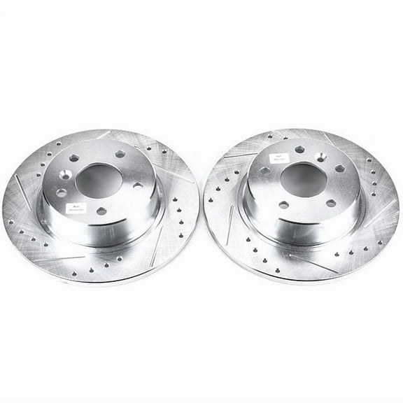 Power Stop EBR485XPR Evolution Drilled & Slotted Rotors -Rear