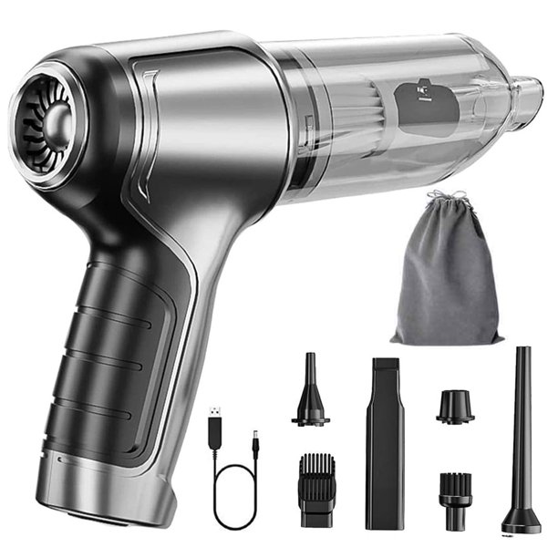 3 In 1 Wireless Strong Suction Handheld Car Vacuum Cleaner,Multipurpose Wet & Dry Vacuum Cleaner,Portable Rechargeable Vacuums Cleaner,for Car,Home,Office,Pet Hair Cleaning (Brushless Motor-Silver)