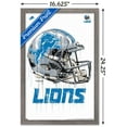 thumbnail image 3 of NFL Detroit Lions - Drip Helmet 20 Wall Poster, 14.725" x 22.375", Framed, 3 of 3