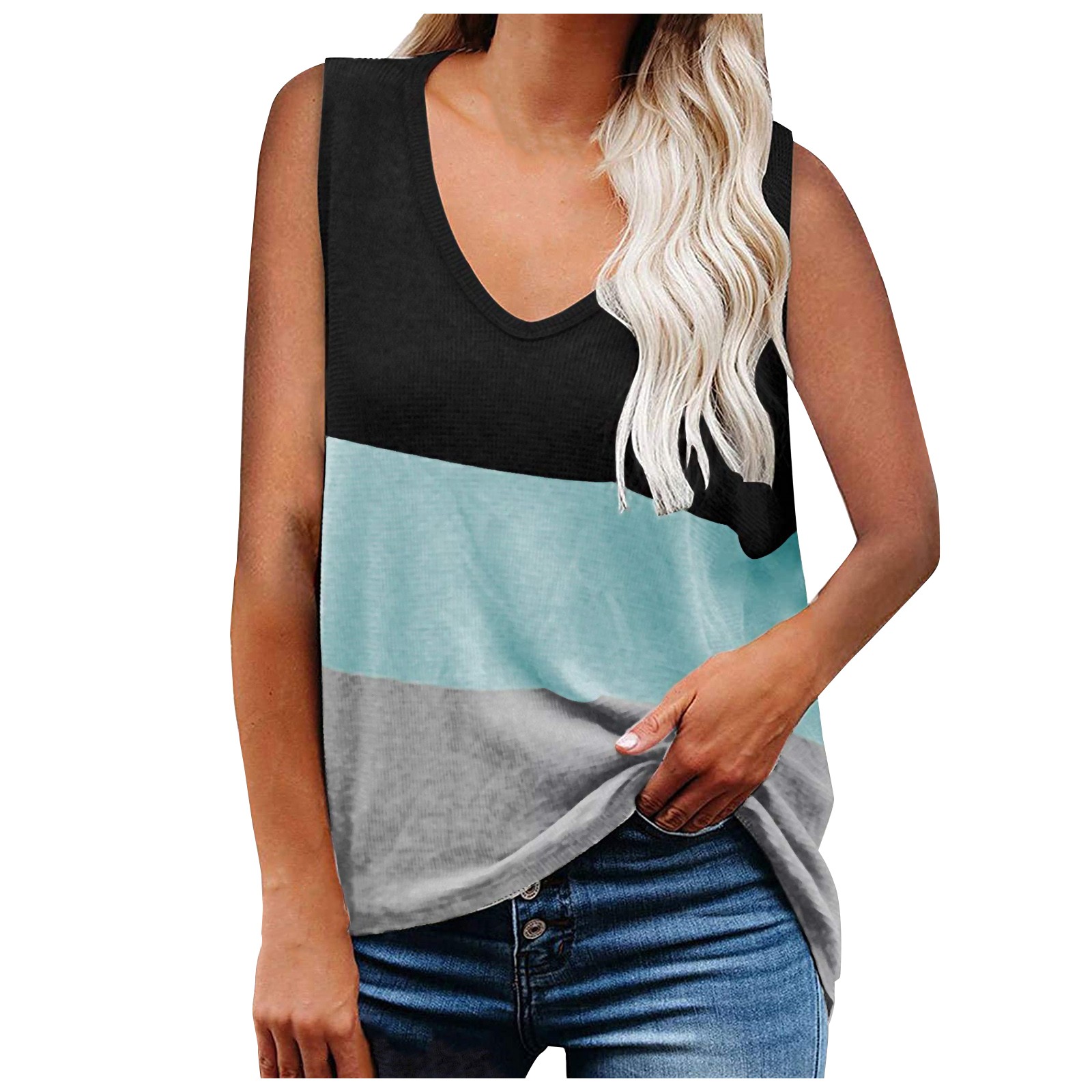 QYZEU White Tank Tops Women Plus Size Fitted Shirt Girls Stitching