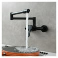 thumbnail image 1 of Brass Kitchen Folding Faucet Pot Filler Faucet Two Holes Wall Mount Faucet Hot And Cold Mixer Tap With Kitchen Sprayer ,bar Laundry RV Farmhouse, 1 of 7