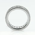 thumbnail image 3 of Sterling Silver Ladies Eternity Band Promise Ring with Round & Baguette Clear CZ - JAVA01075BGR-7, 3 of 3