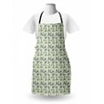 thumbnail image 3 of Floral Apron, Rhythmic Blossoming Flowers Illustration Budding English Garden Art, Unisex Kitchen Bib with Adjustable Neck for Cooking Gardening, Adult Size, Blue Grey and Eggshell, by Ambesonne, 3 of 4