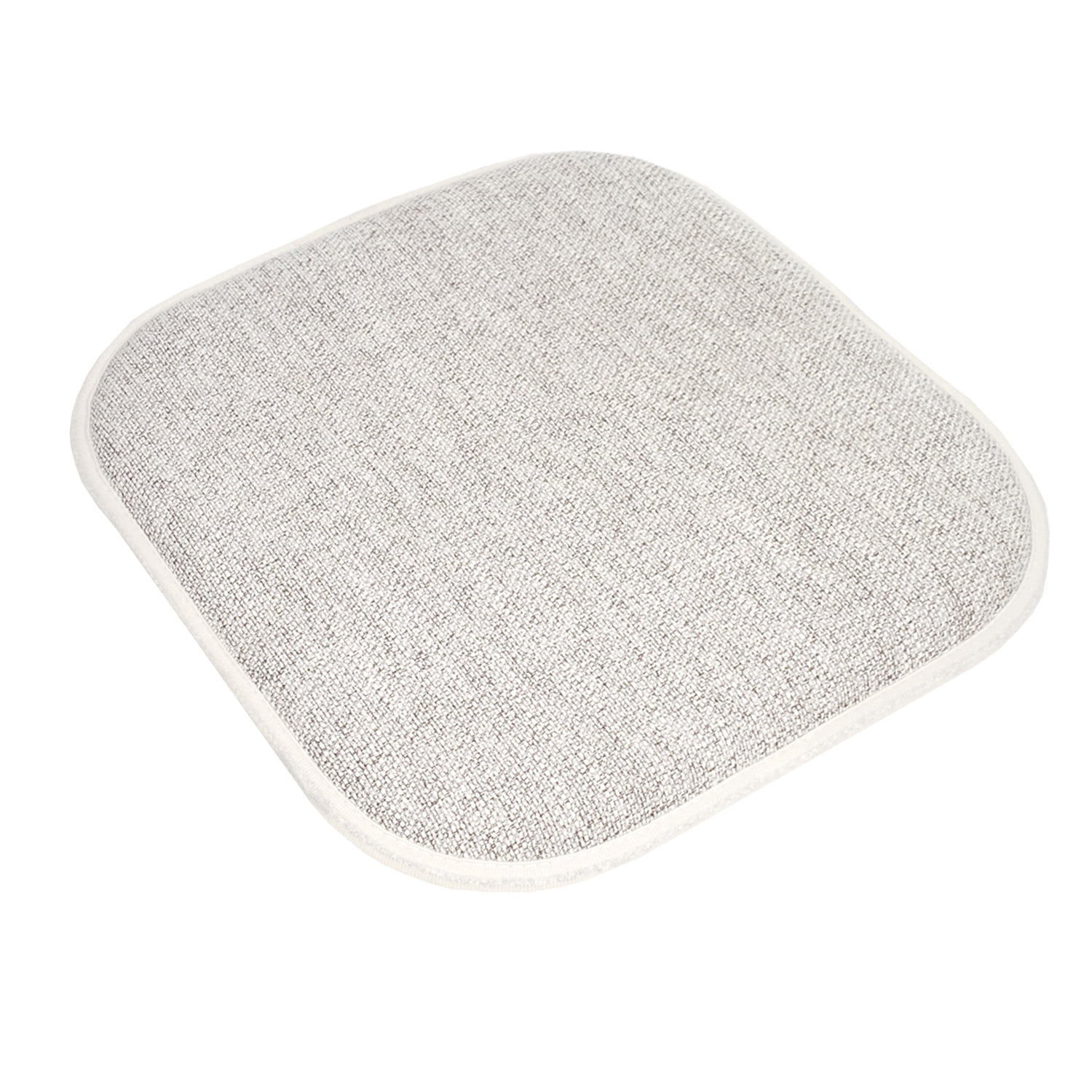 Alexis Memory Foam No Slip Back 16 x 16 Chair Pad Cushion 4 Pack - Cream-Brown