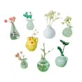 thumbnail image 1 of Mini Ceramic Vase Refrigerator Set for Kitchen Desktop Decoration with 3D Floral Design Cute Funny Ornament for Home and 10PCS, 1 of 3