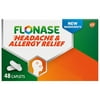 Flonase Headache and Allergy Relief Caplets with Acetaminophen 650 mg, Chlorpheniramine Maleate 4 mg and Phenylephrine HCl 10 mg Per 2 Caplet Dose - 48 Caplets