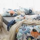 thumbnail image 4 of Exquisito estampado de flores, juego de cama de algodón para dormitorio, funda de edredón con funda de almohada (tamaño King), 4 of 8