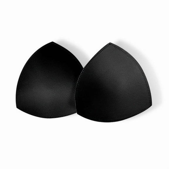 Zhuge 3 Pairs Women's Removable Smart Cup Bra Inserts, Comfortable Pads for Swimwear & Sports Bras, Black（Lock edge）
