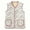 #0175-White, variant on Pounoo Gift Boho Fashion Floral Print Vest Tops for Women Button V-Neck Waistcoat Sleeveless Cotton Vest Business Casual Outfits for Women