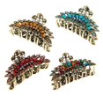 thumbnail image 1 of Pinza de cabellero de metal antideslizante para mujer de 4 piezas, de cristal grandes para cabello grueso, 1 of 9