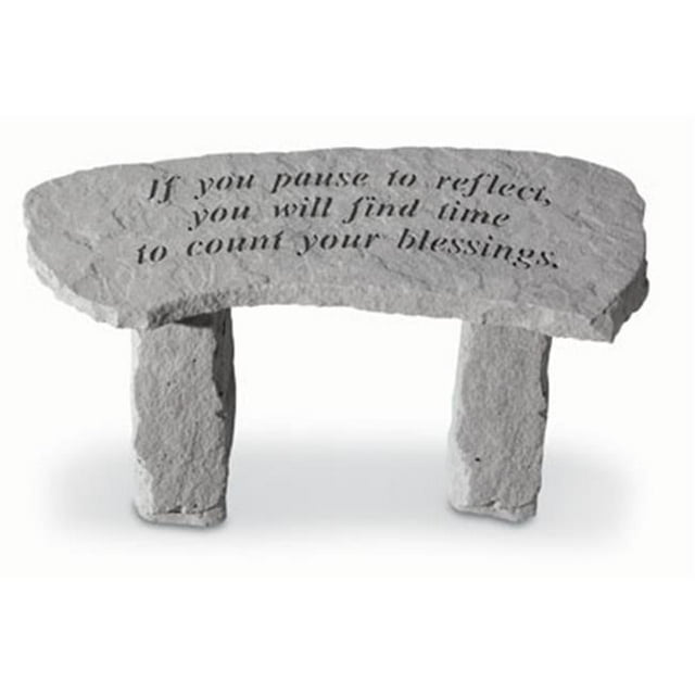 Kay Berry- Inc. 36320 If You Pause To Reflect - Memorial Bench - 29 Inches x 12 Inches x 14.5 Inches