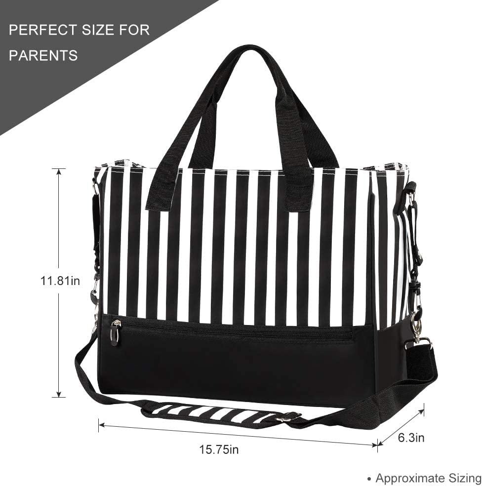 black nappy changing bag