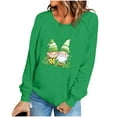 thumbnail image 4 of Women’s Raglan Sleeve Pullover Irish Green Outfits 2026 Fashion Tops Casual Printed Sweatshirt Holiday Party Clothing Comfy Round Neck Shirts Classic Knit Top, 4 of 6