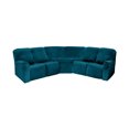 thumbnail image 2 of JIAN YA NA 7-Pieces Recliner Sofa Covers Velvet Stretch Couch Cover for 5 Seat  L Shape Reclining Sectional Covers Corner Cover,Deep Blue, 2 of 8
