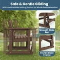 thumbnail image 4 of LOYALICE Outdoor Glider Rocking Chair,2 Person Bench Swings for Outside,HDPE All-Weather Resistant 2-Person Loveseat, Patio Glider with 660LBS Capacity for Backyard Garden Porch, Brownwood, 4 of 7