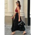 thumbnail image 5 of Falda larga de pétalos de moda de invierno y otoño de Bornladies, vestido de noche inspirado en el diseño de las mujeres, falda de cintura alta única y elegante para dama, 5 of 5