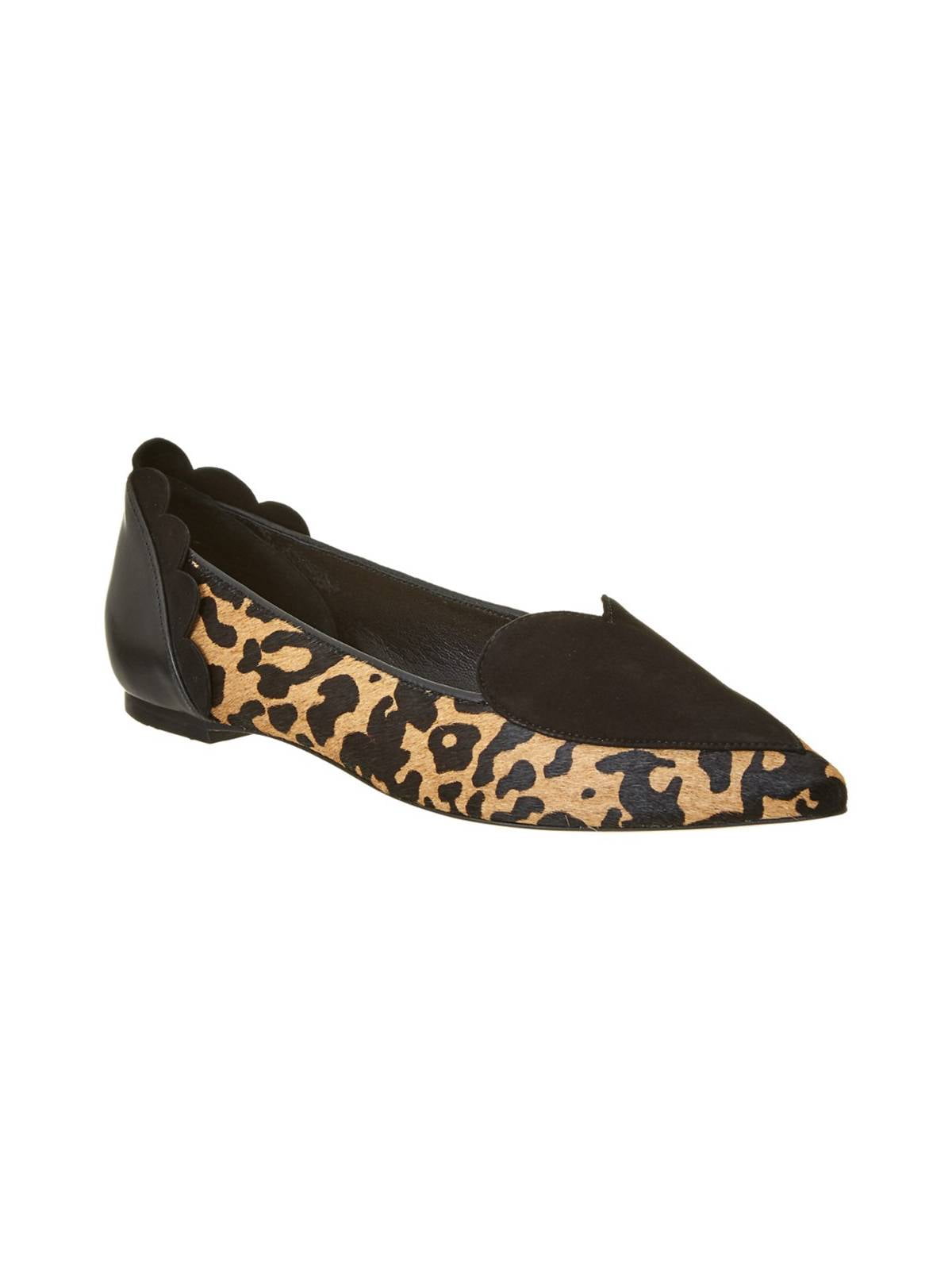 Isa Tapia Clement Heart Pointed-Toe Slip-on Flats - Leopard Hair, Size 41 -  Walmart.com
