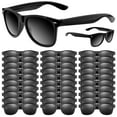thumbnail image 1 of ASTARON Gafas de sol negras, paquete de 48, accesorios para fiesta, 14,5 cm, 1 of 4
