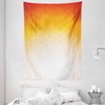 thumbnail image 1 of Geometric Tapestry, Ombre Geometric Triangle Shape by Digital Gradient Modern Retro Style, Wall Hanging for Bedroom Living Room Dorm Decor, 60W X 80L Inches, Orange Yellow Cream, by Ambesonne, 1 of 2