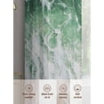 thumbnail image 6 of Sage Green Sheer Curtains 63 inches Long 2 Panels Set Ocean Wave Coastal Beach Seaside Scenery Abstract Sheer Window Curtain Rod Pocket Voile Drapes for Living Room/Bedroom, Each 52" W x 63" L, 6 of 7