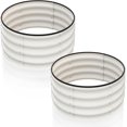thumbnail image 4 of 2-Pack 2x2x1FT Round Galvanized Raised Garden Beds – Bottomless Metal Planter Boxes for Vegetables, Flowers & Herbs, Rust-Resistant, Tool-Free Assembly – Light Beige, 4 of 8