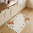 thumbnail image 3 of Entryway Rug 2'x3', Fall Thanksgiving Kitchen Runner Rugs Non-Slip Carpet Mats, Pumpkins Florals Minimalist Beige Bedside Rugs Runners Washable Floor Carpet for Bathroom Laundry Room, 3 of 8